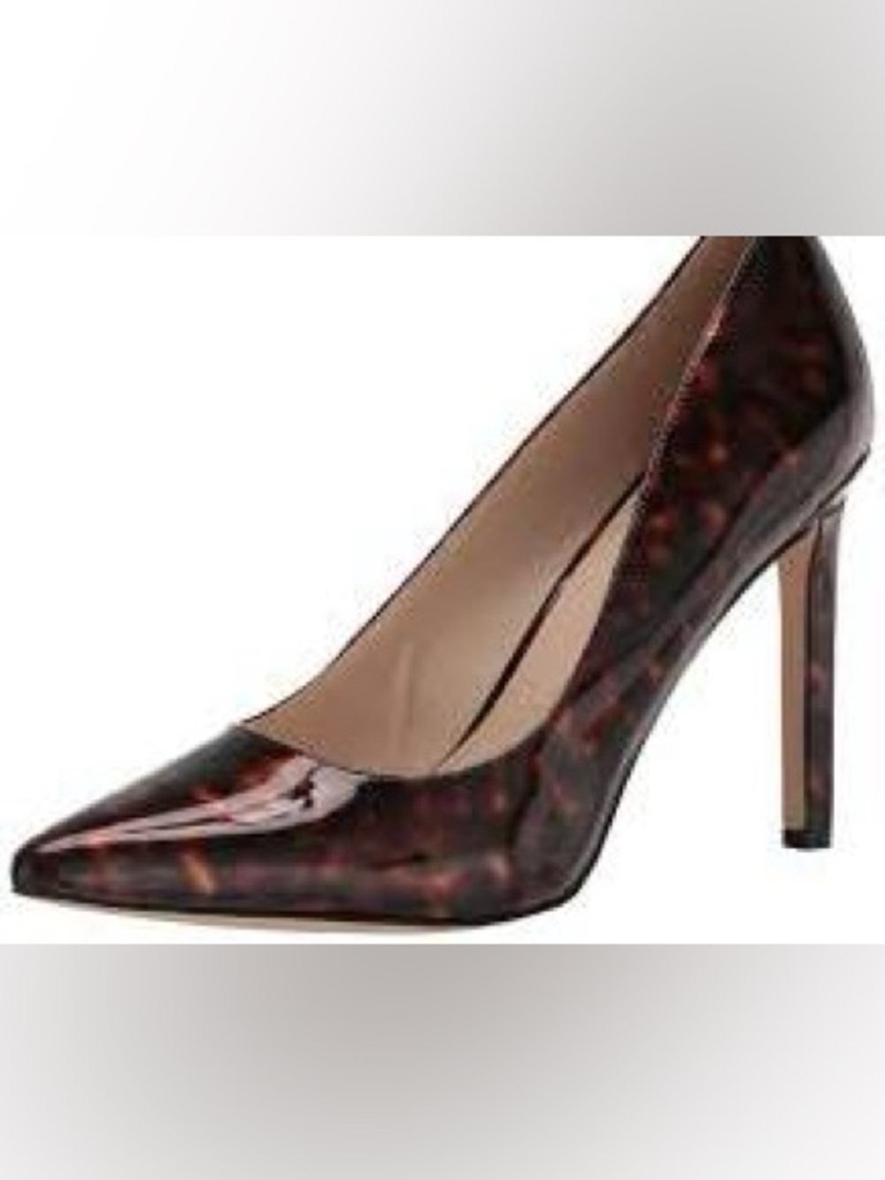 Nine West 12 womens tortoiseshell patent leather pointed-toe pumps high heels